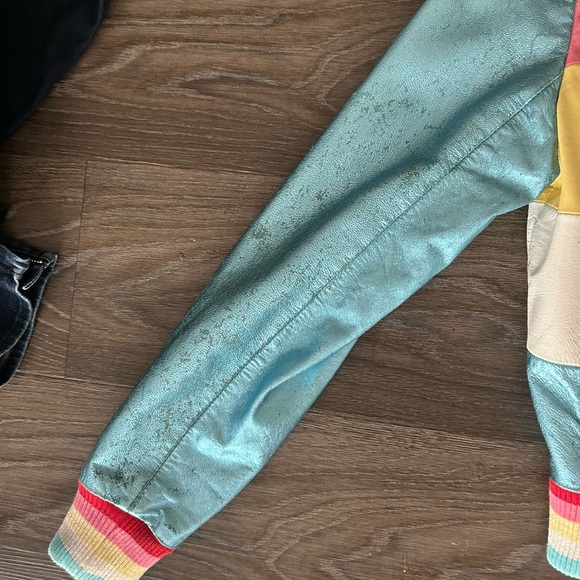 THE MIGHTY COMPANY genuine leather bomber jacket - Picture 6 of 12